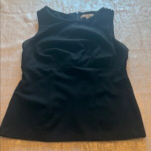 CAbi Black Sleeveless Peplum Tank Top